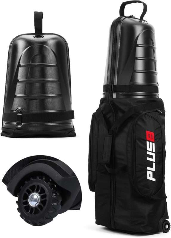 PLUS8 Golf Travel Bag Components – Hard Top & Durable Wheels